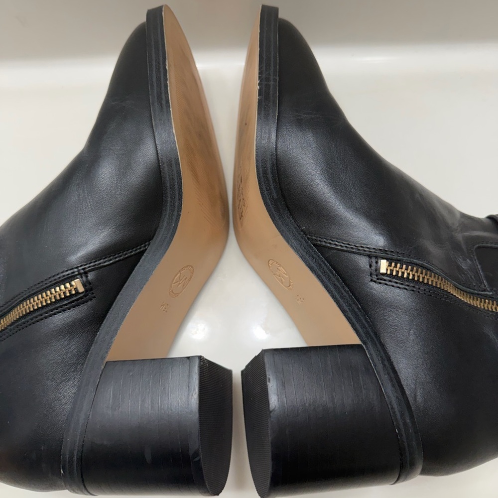 Michael Kors Black Leather Ankle Booties - Picture 6 of 9